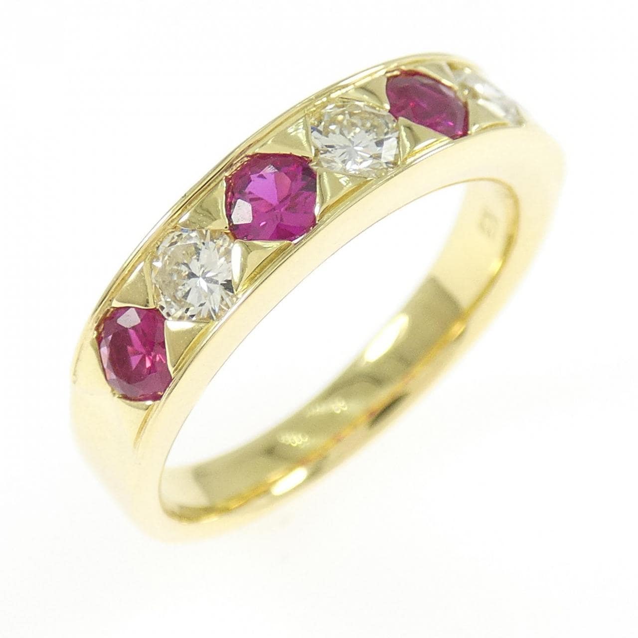 K18YG ルビー リング 0.57CT