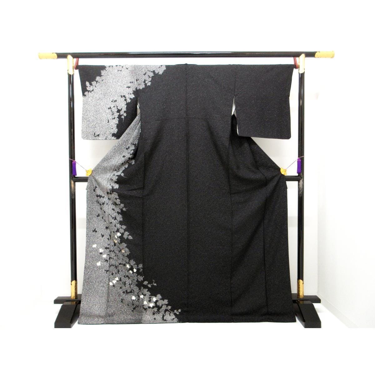 訪問着　銀通し　友禅金彩加工