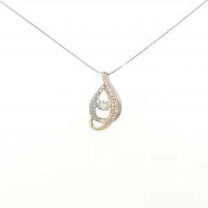 PT900/K18YG/PT850 ダイヤモンド ネックレス 0.30CT
