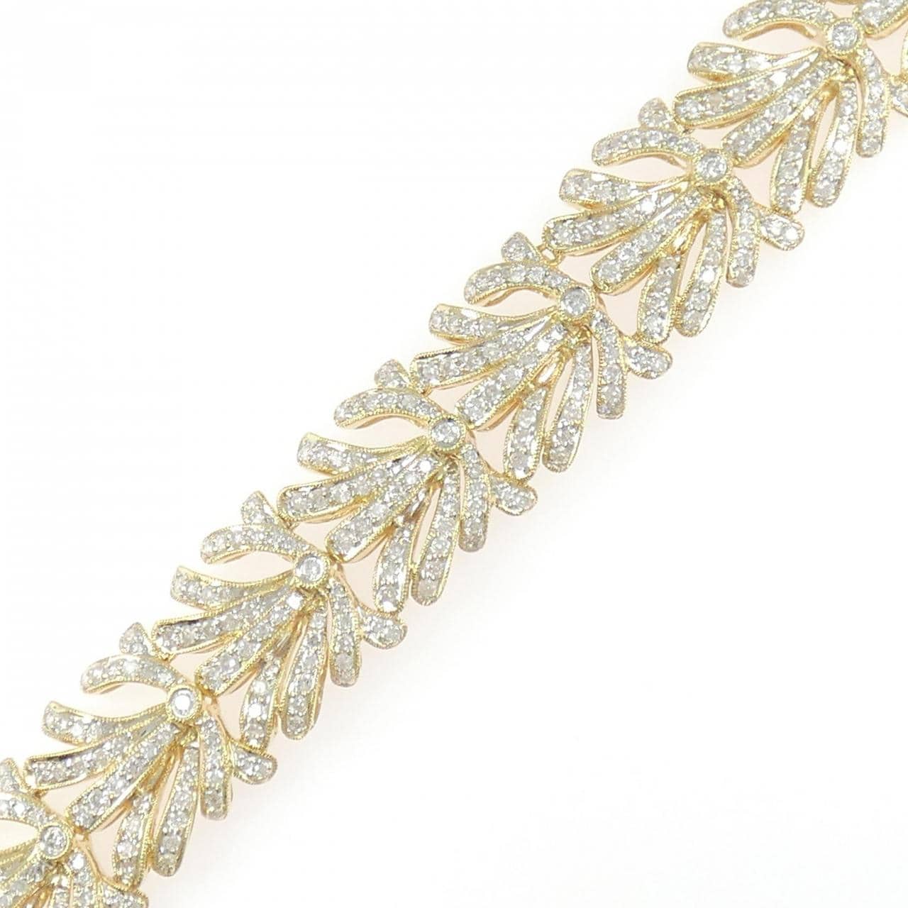 750YG/750WG鑽石手鍊，7.00克拉