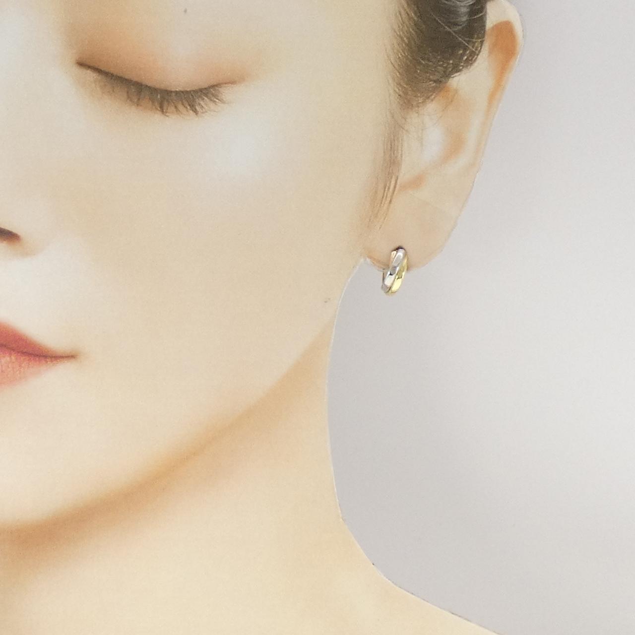 K18スリーカラー ピアス 片耳