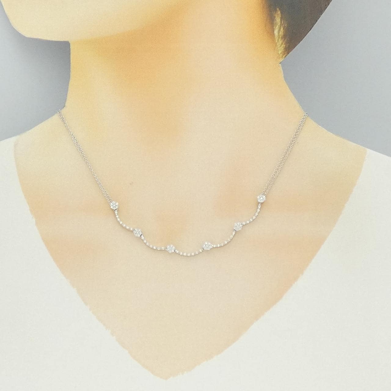 ポンテヴェキオ ダイヤモンド ネックレス 0.52CT