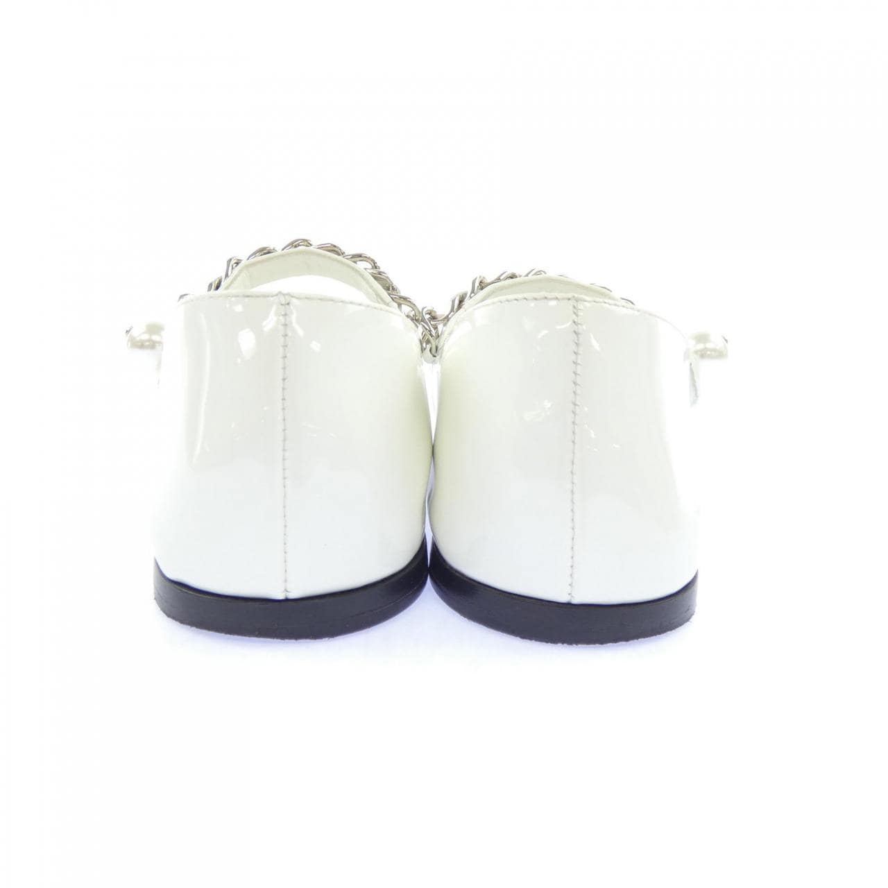 ミュウミュウ MIU MIU バレエフラット シルバーチェーンストラップ SF653D フラットシューズ