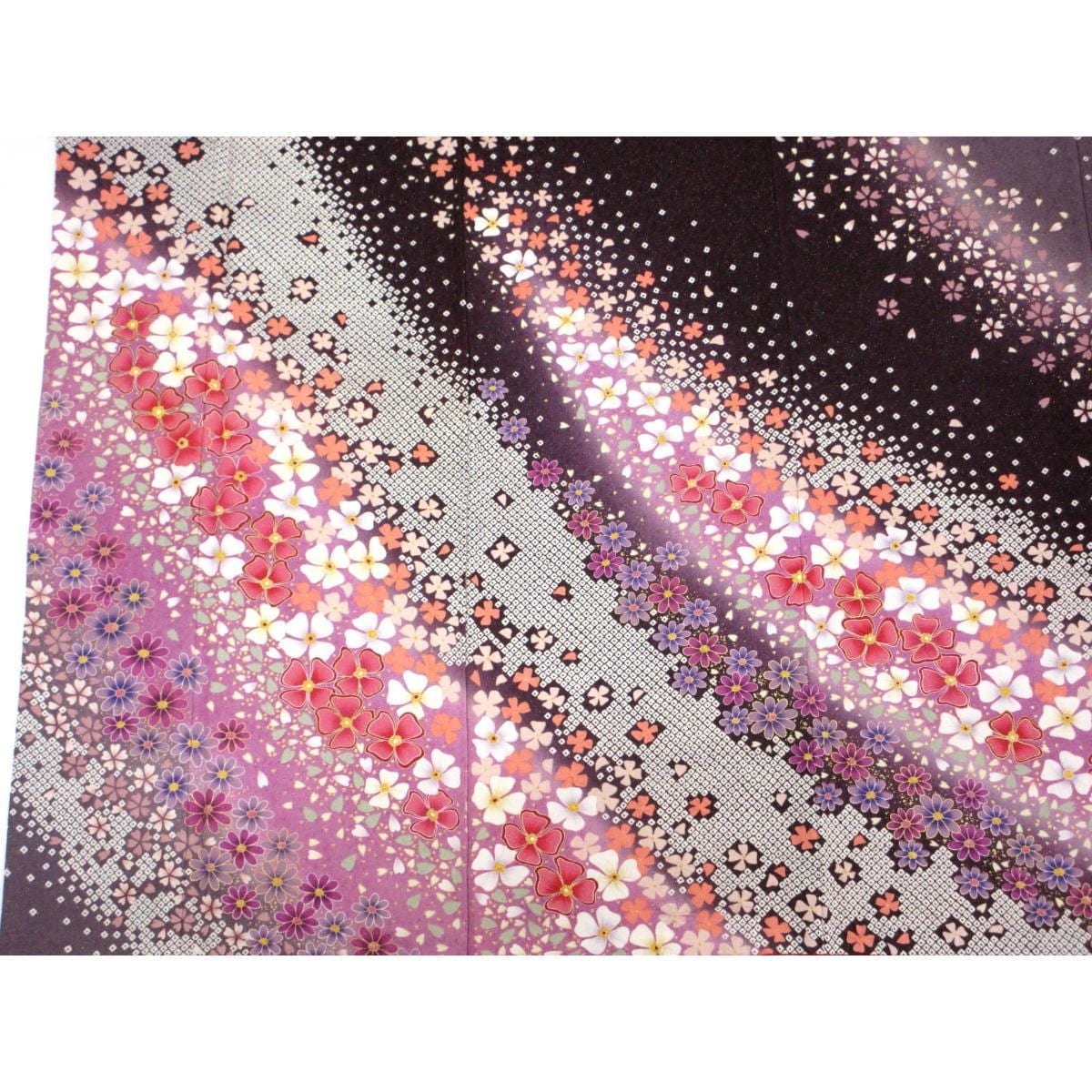 振袖　友禅金彩加工　きもの・長襦袢　２点セット