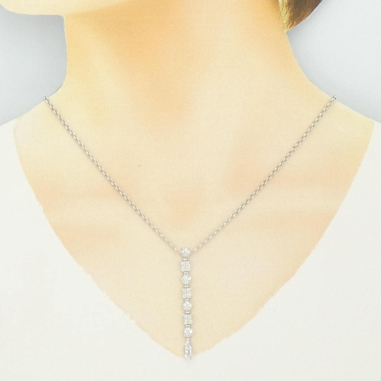 K18WG ダイヤモンド ネックレス