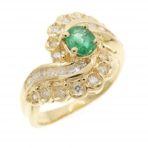 K18YG エメラルド リング