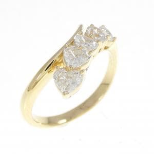 K18YG ハート ダイヤモンド リング 0.72CT