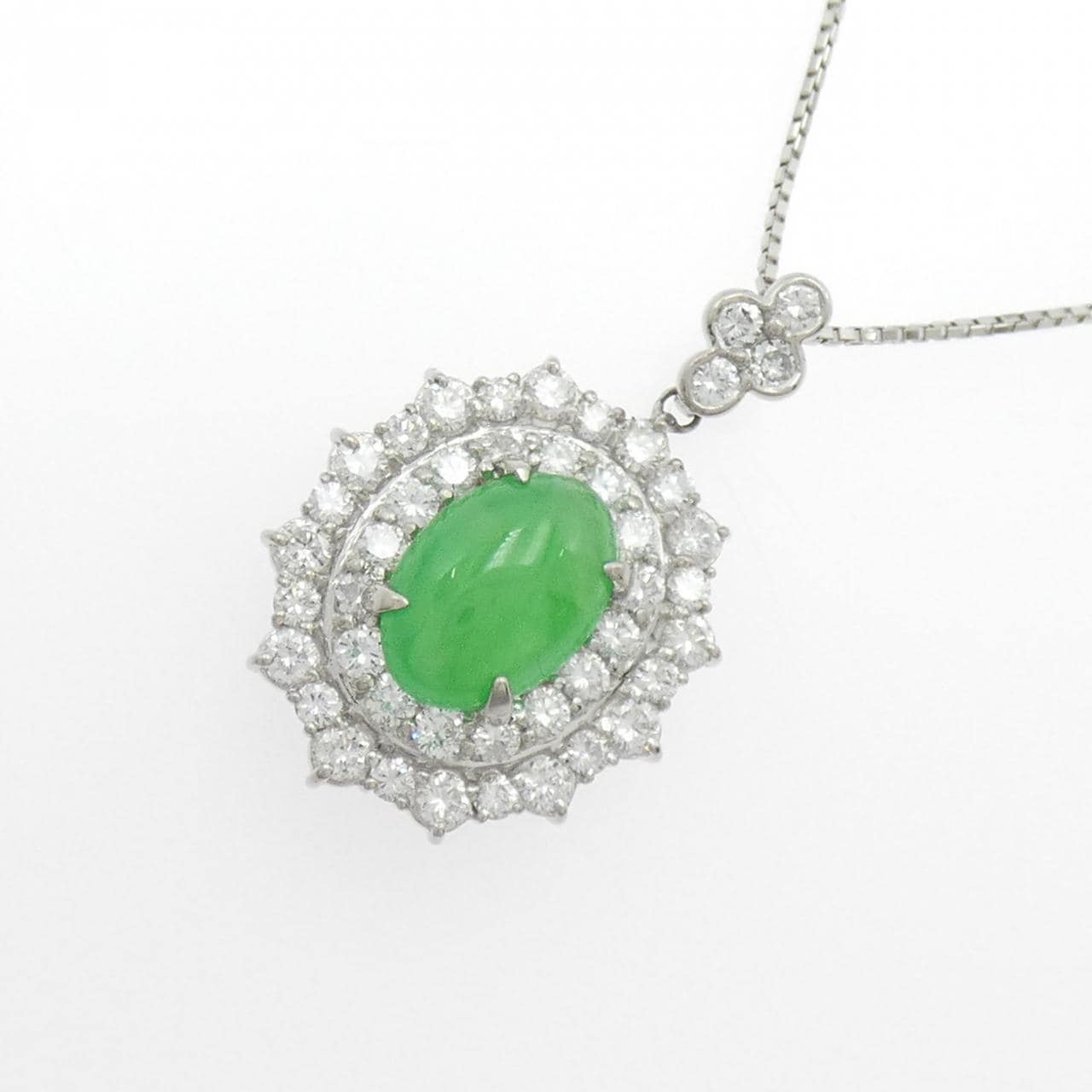 PT900/PT850 ヒスイ ネックレス 4.74CT
