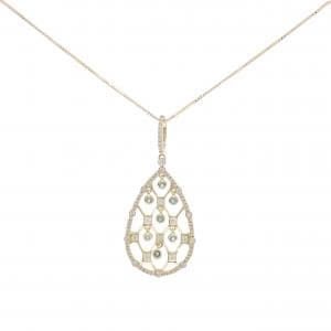 18KYG/K18YG トルマリン ネックレス 0.15CT