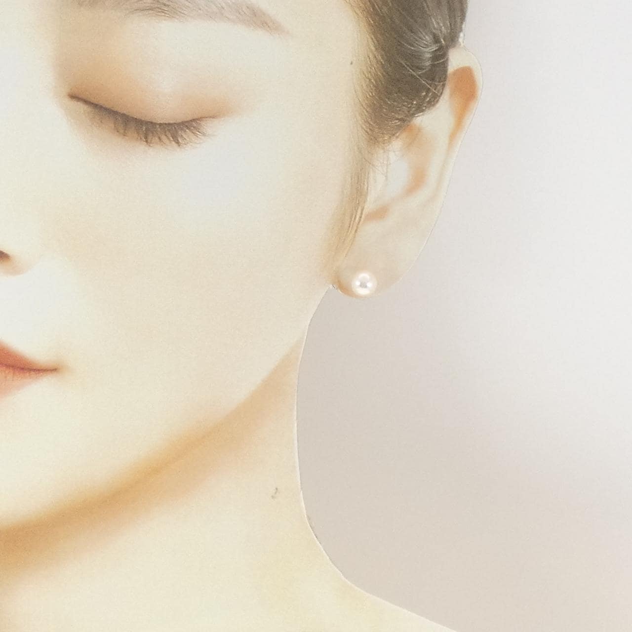 K18YG アコヤパール ピアス 6.9mm