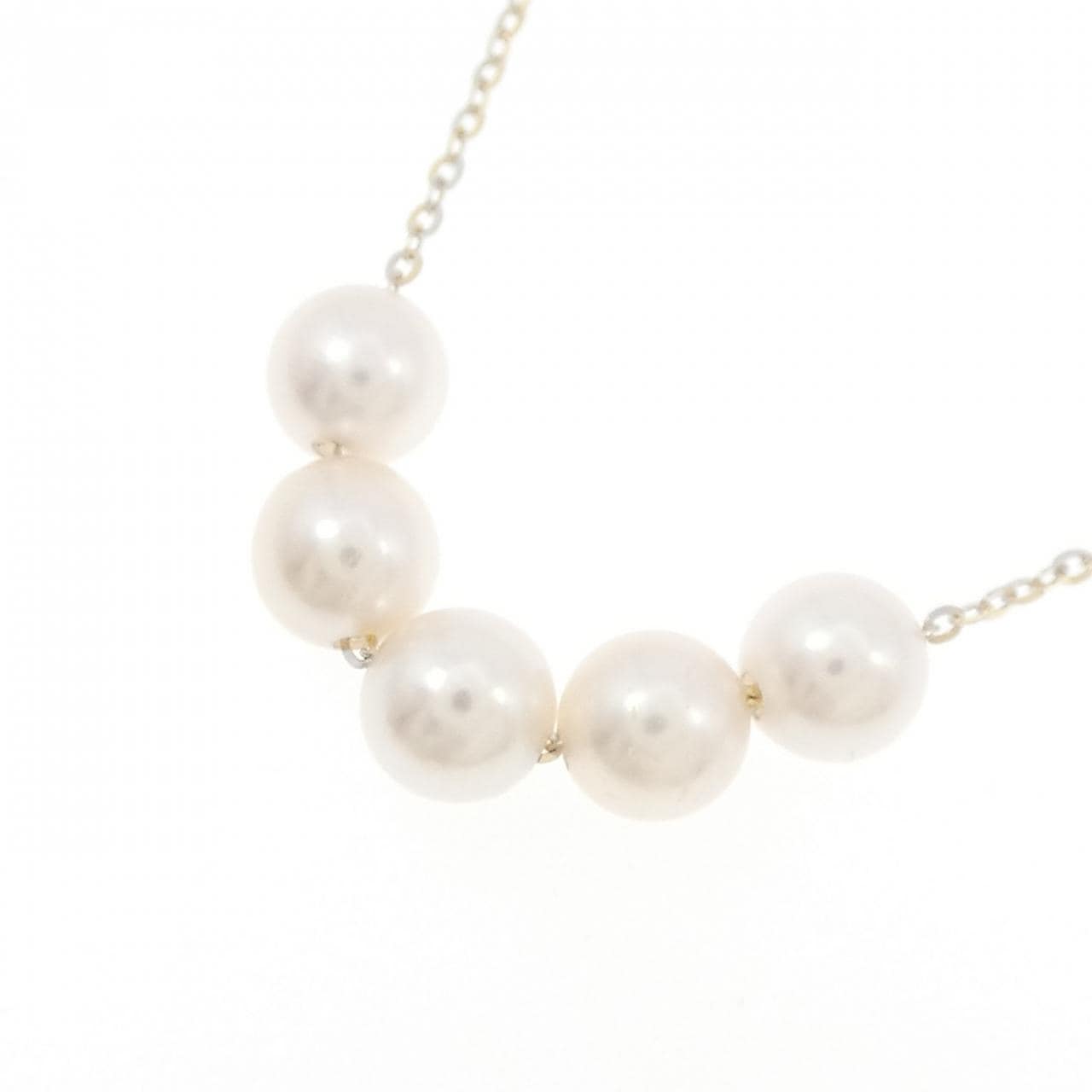 K18YG/K18WG アコヤパール ネックレス