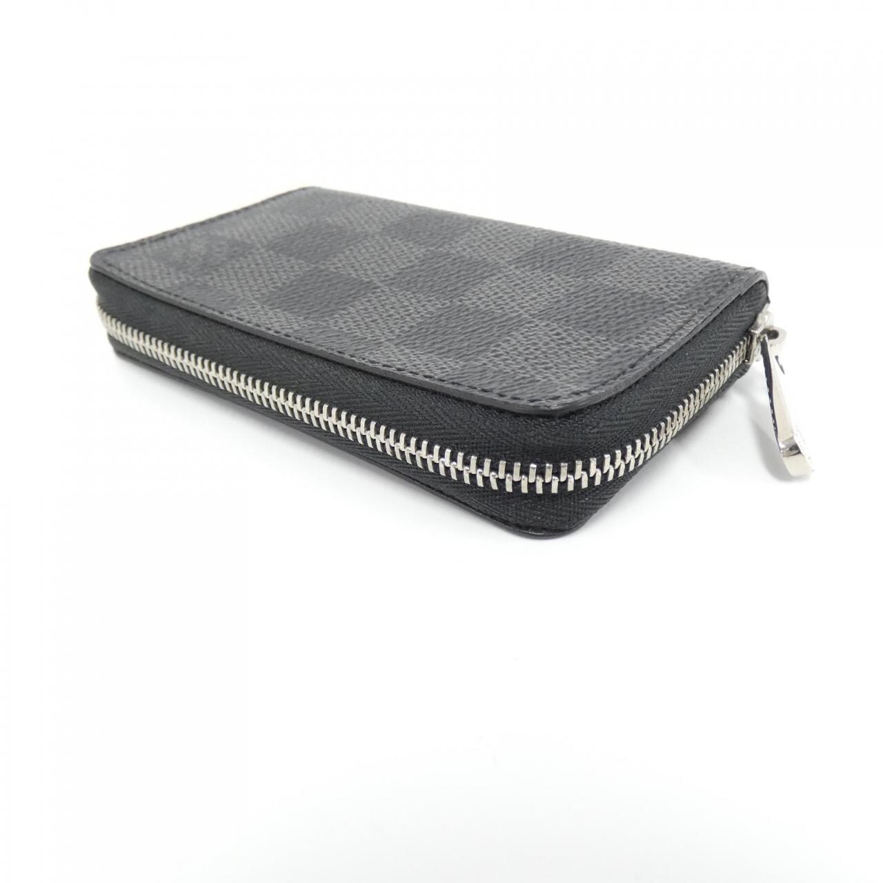 LOUIS VUITTON Damier Graphite Zippy Coin Purse N63076 INCASE