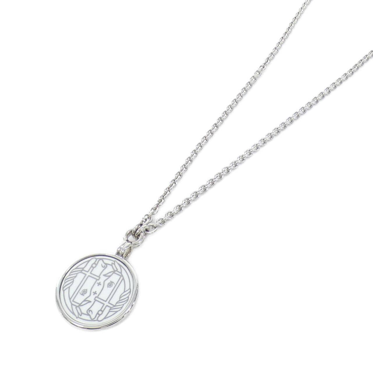 HERMES QUADRIGE Medaille PM 982311FP Necklace