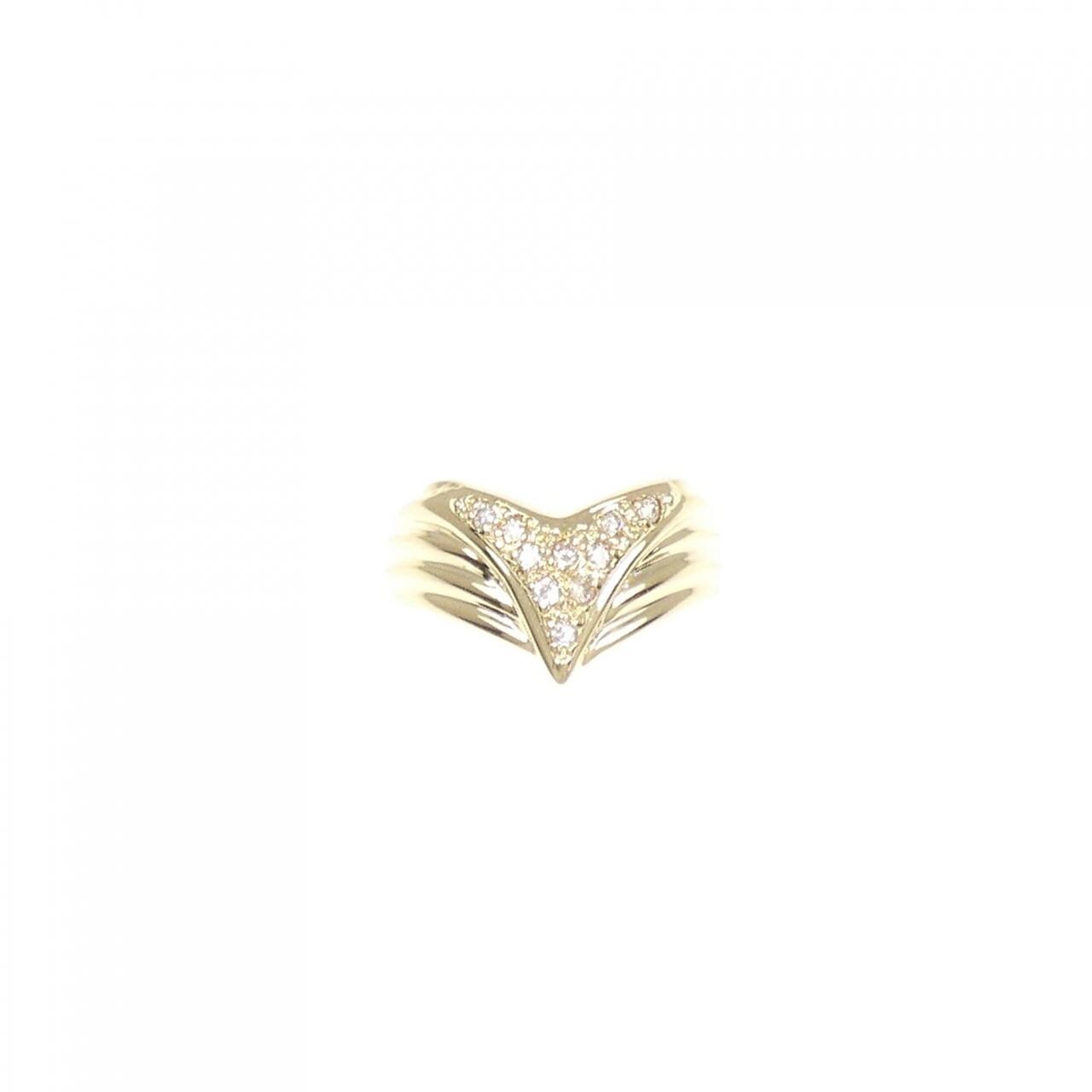 K18YG ダイヤモンド リング 0.12CT