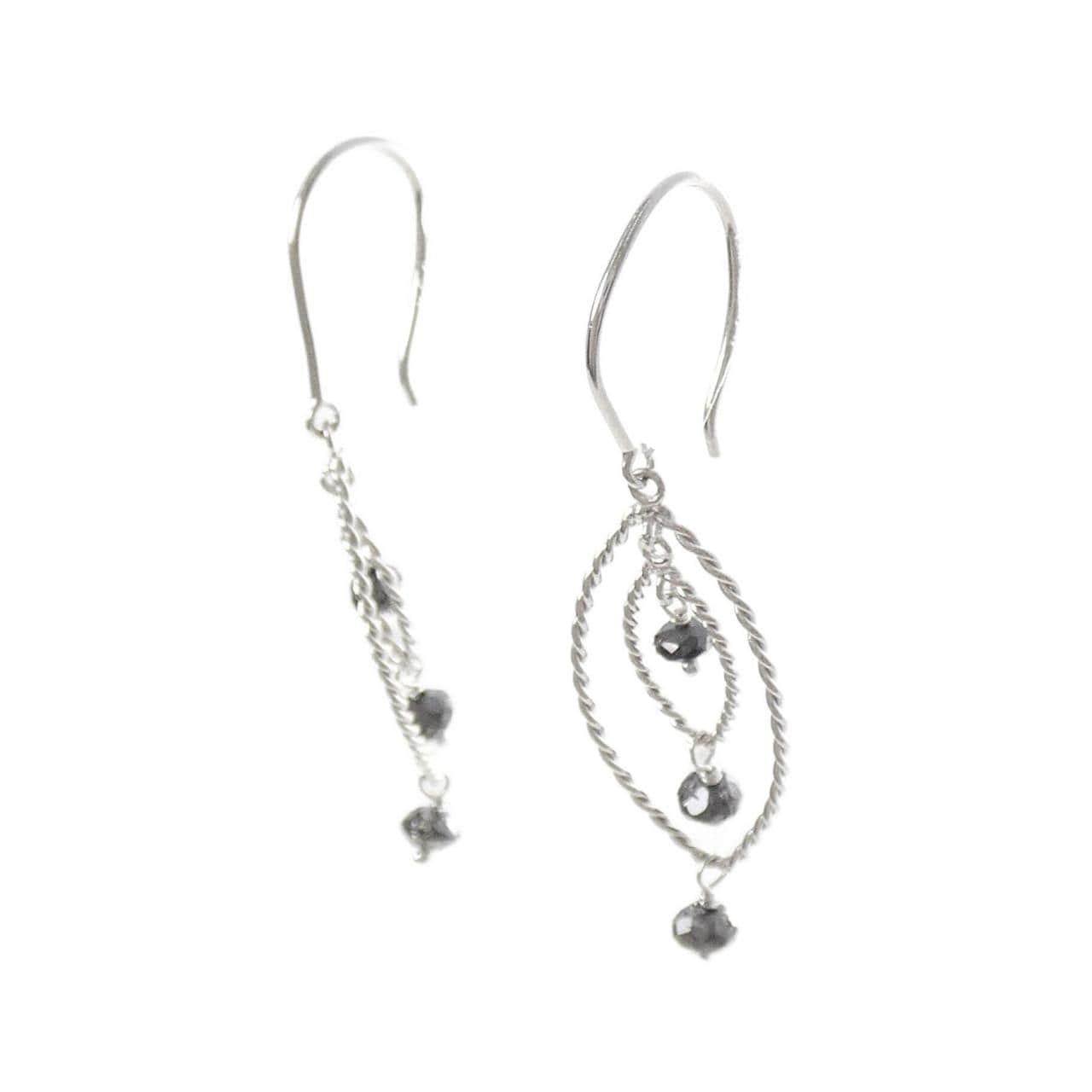 K18WG ダイヤモンド ピアス 1.00CT