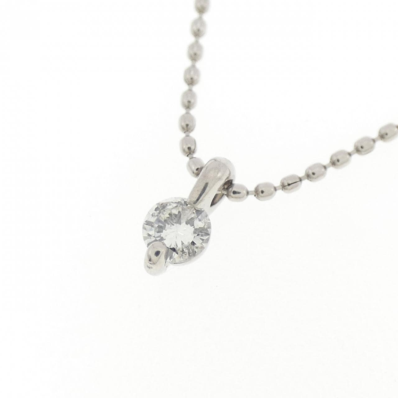 PT900/PT850 ソリティア ダイヤモンド ネックレス 0.10CT