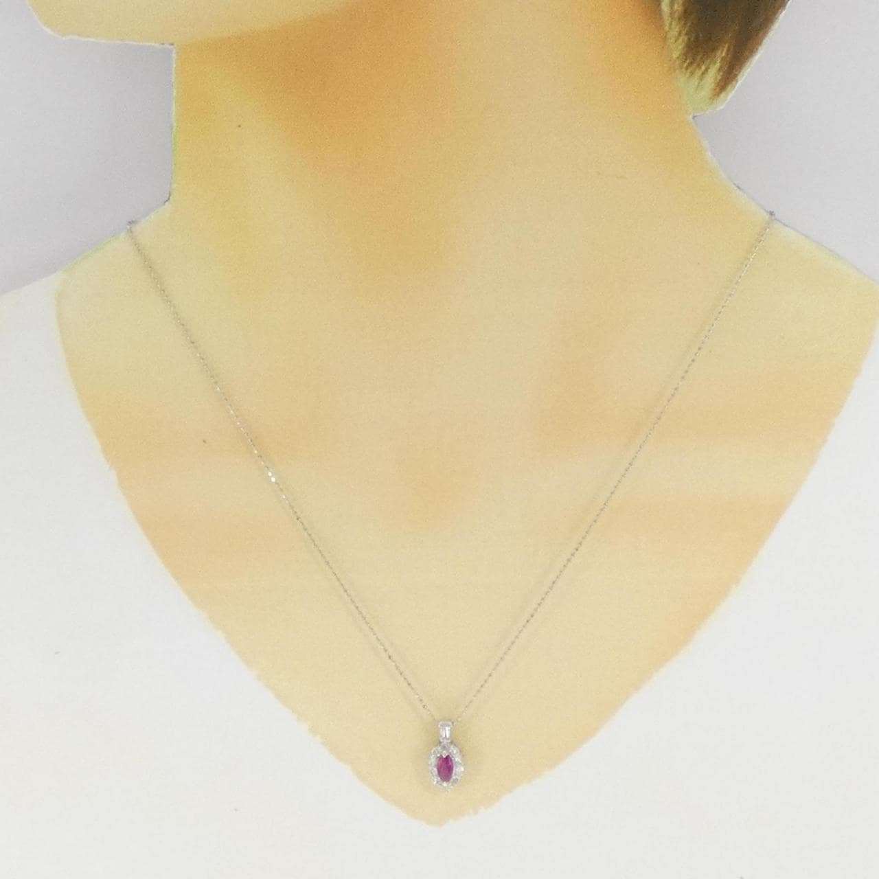 PT ルビー ネックレス 0.43CT