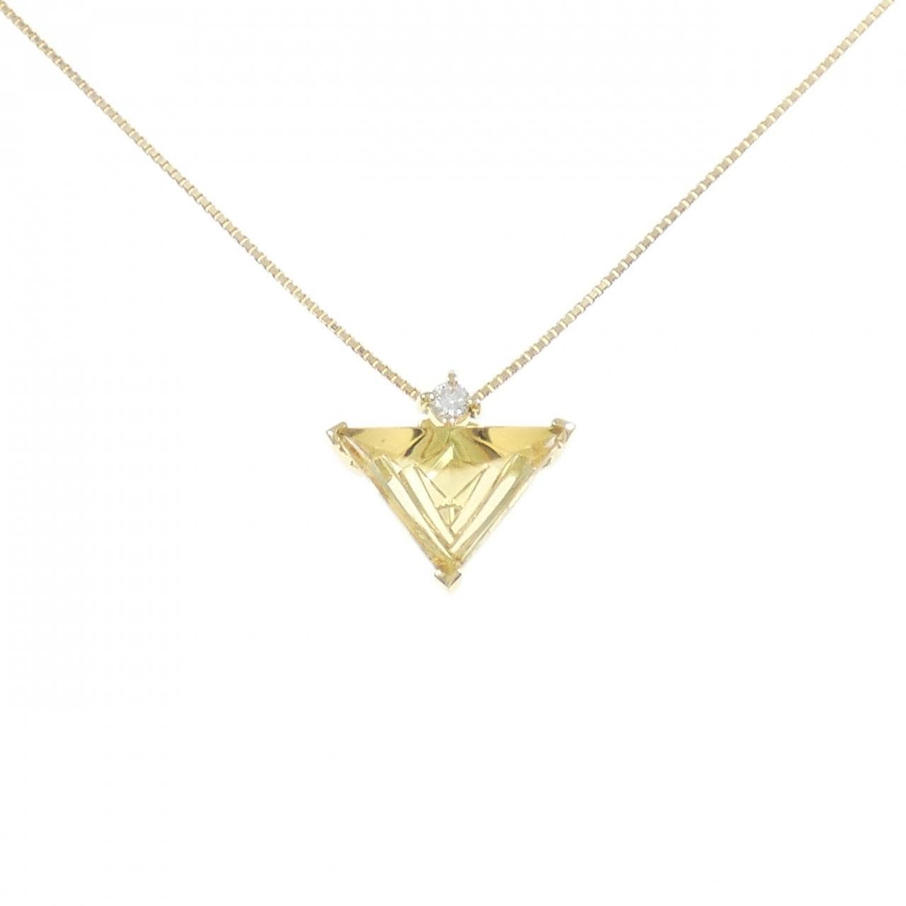 K18YG シトリン ネックレス 1.92CT