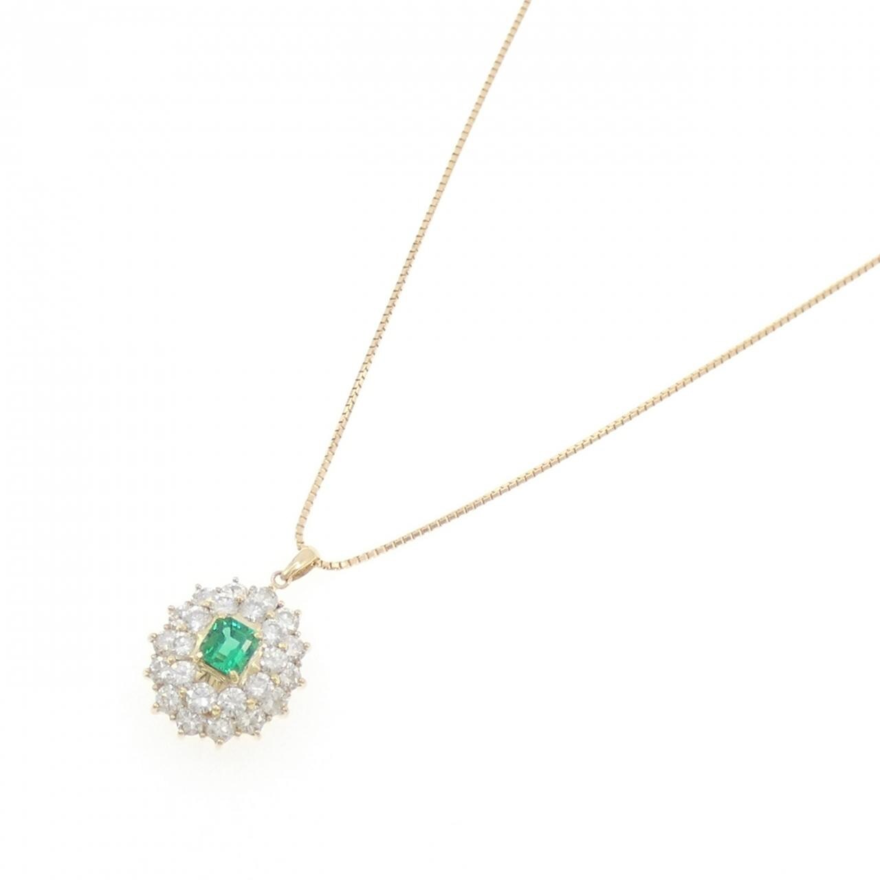 K18YG エメラルド ネックレス 0.50CT