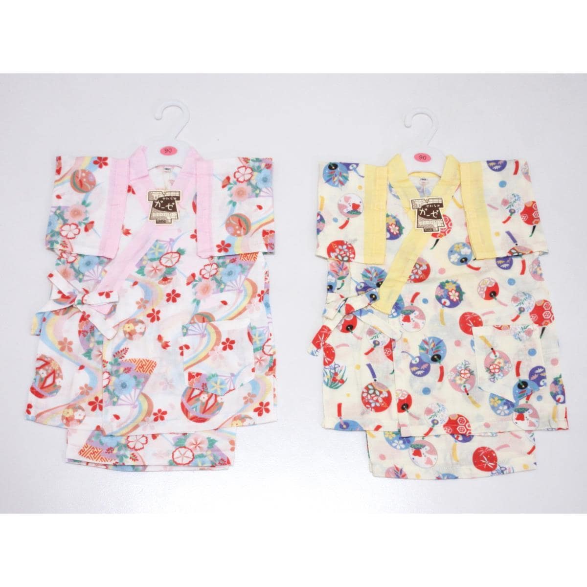 【未使用品】子供　ガーゼ甚平　２枚セット　９０ｃｍ