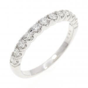 K18WG ハーフエタニティ ダイヤモンド リング 0.30CT