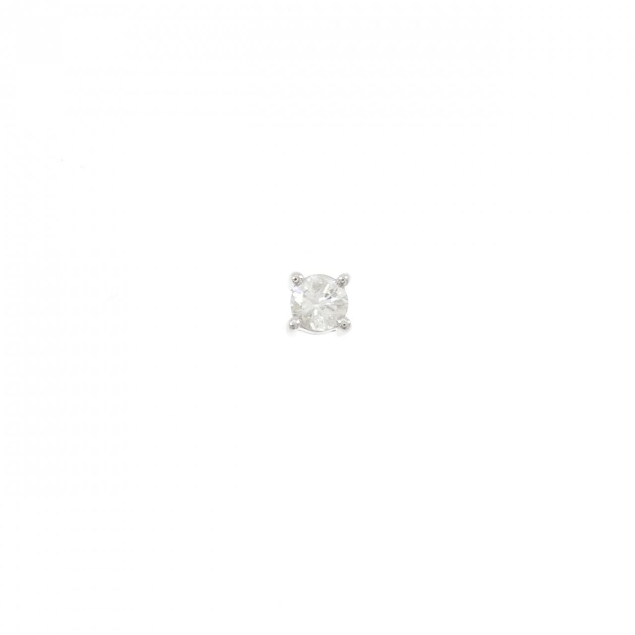 PT900 ダイヤモンド ピアス 0.18CT 片耳