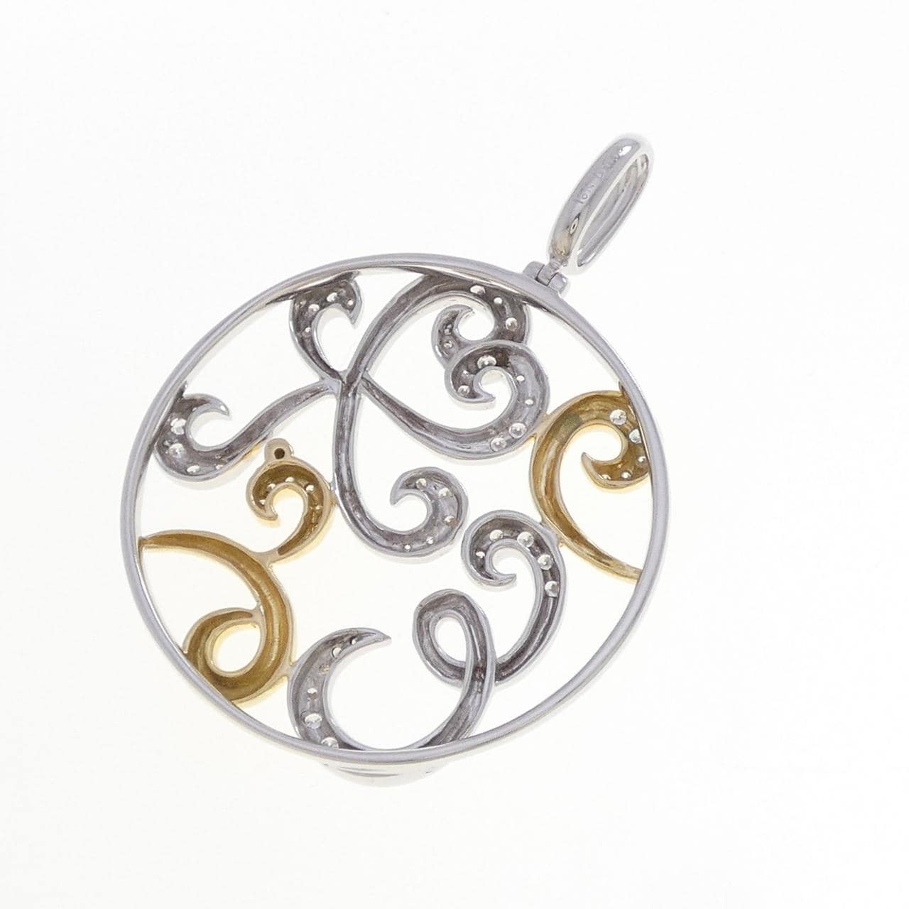 18KYG/18KWG ダイヤモンド ペンダント 0.63CT