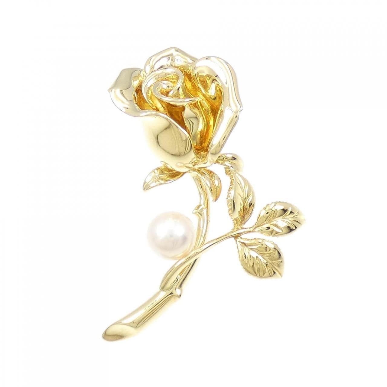 MIKIMOTO Rose Akoya pearl brooch 5.7mm