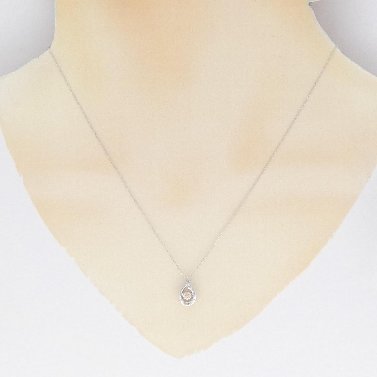 K18WG ダイヤモンド ネックレス 0.10CT