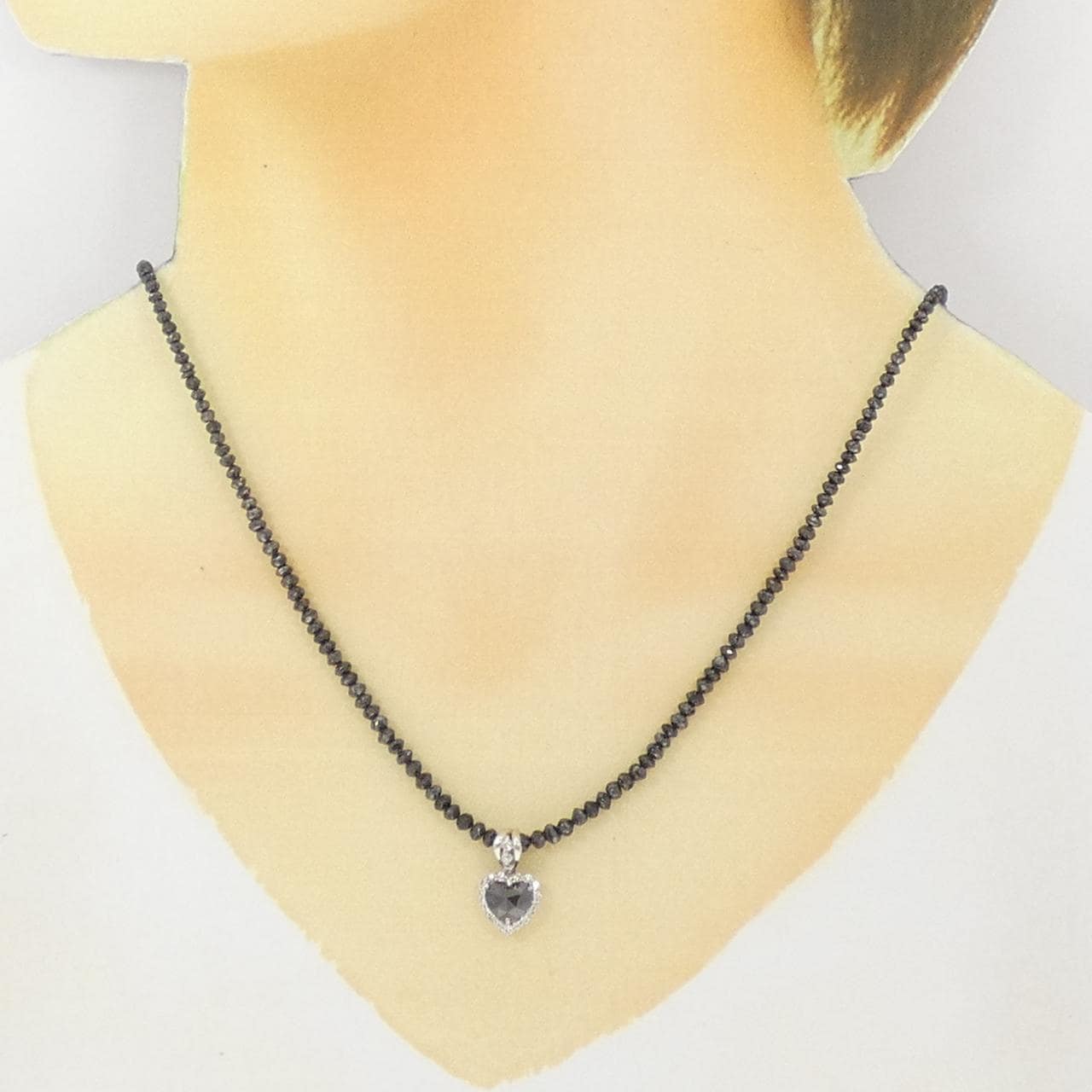 K18WG ハート ダイヤモンド ネックレス 1.25CT