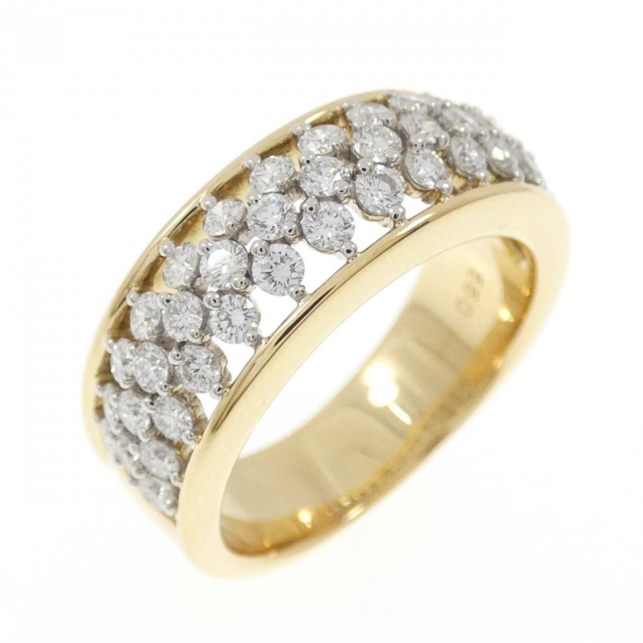 K18YG/PT900 ダイヤモンド リング 0.99CT