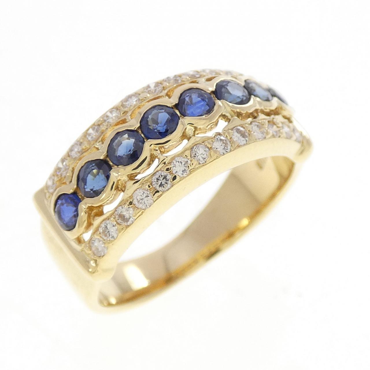 K18YG サファイヤ リング 0.68CT