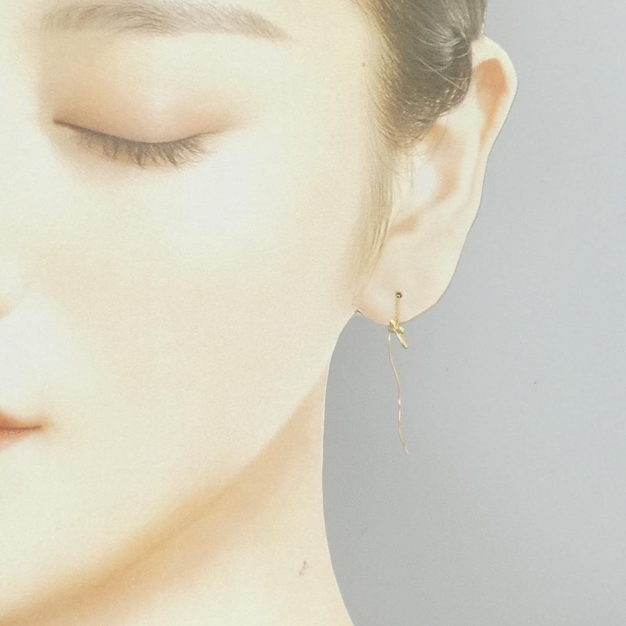 750YG クロス ピアス