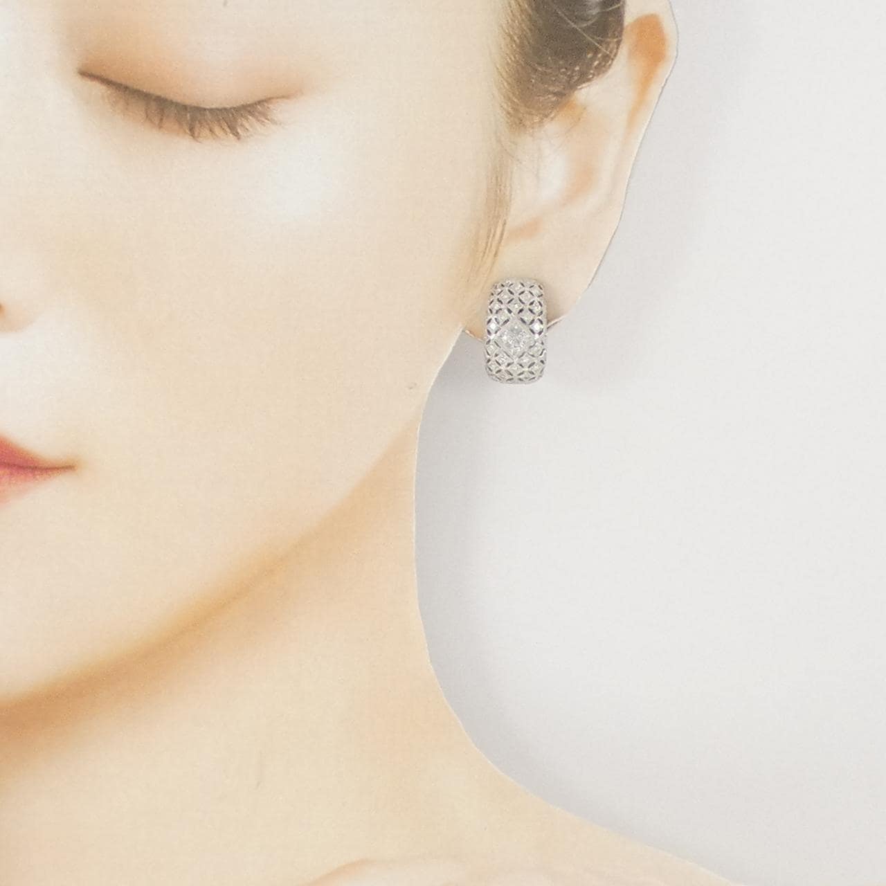 K18WG ダイヤモンド ピアス/イヤリング 1.23CT