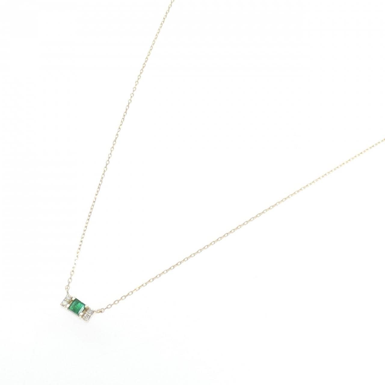 K10YG Emerald Necklace 0.08CT