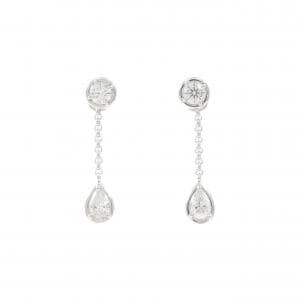 K18WG/K14WG 2WAY ダイヤモンド ピアス 0.854CT