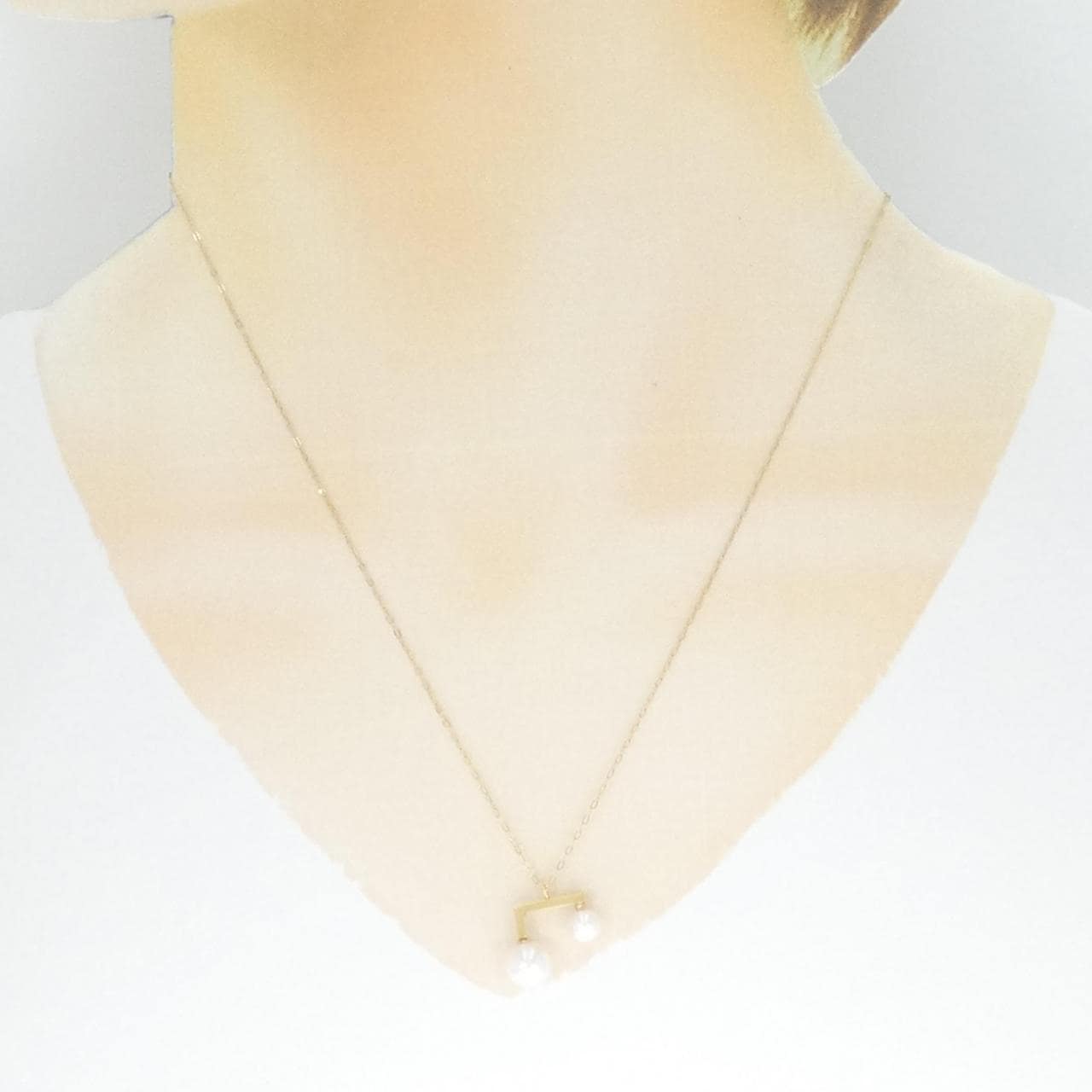 [BRAND NEW] K18YG Akoya pearl necklace