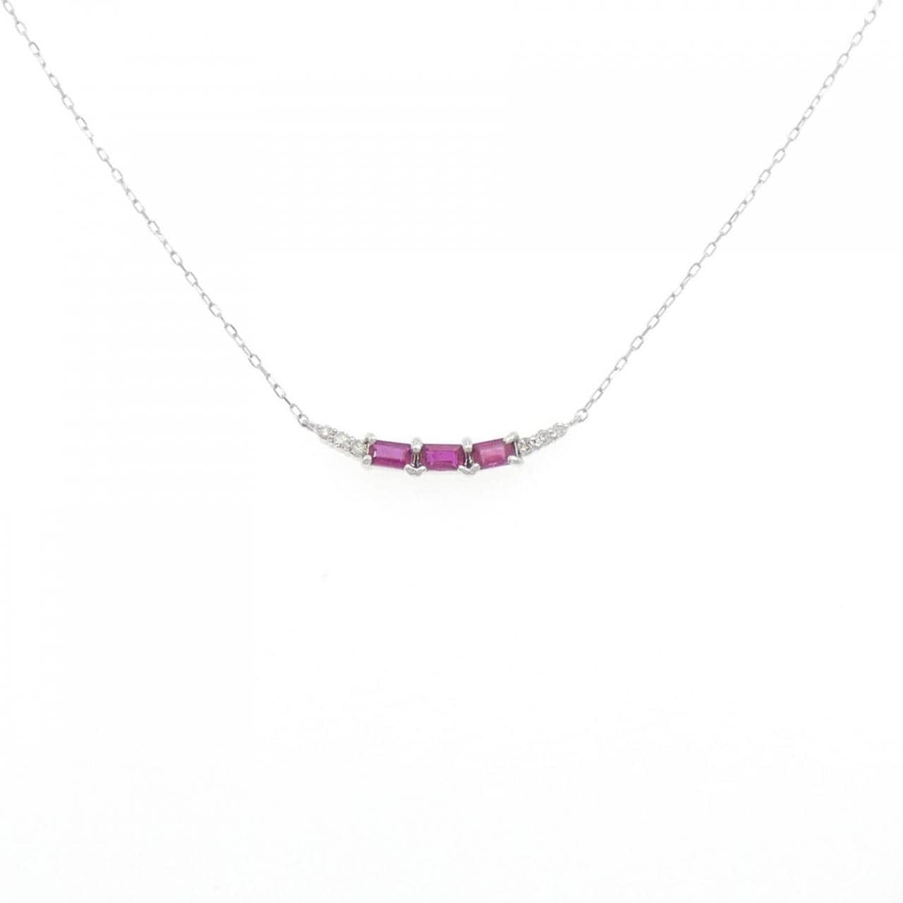 [BRAND NEW] PT Ruby Necklace 0.27CT