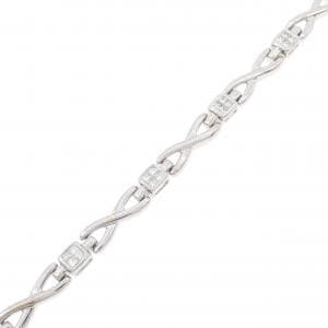 K18WG ダイヤモンド ブレスレット 1.01CT