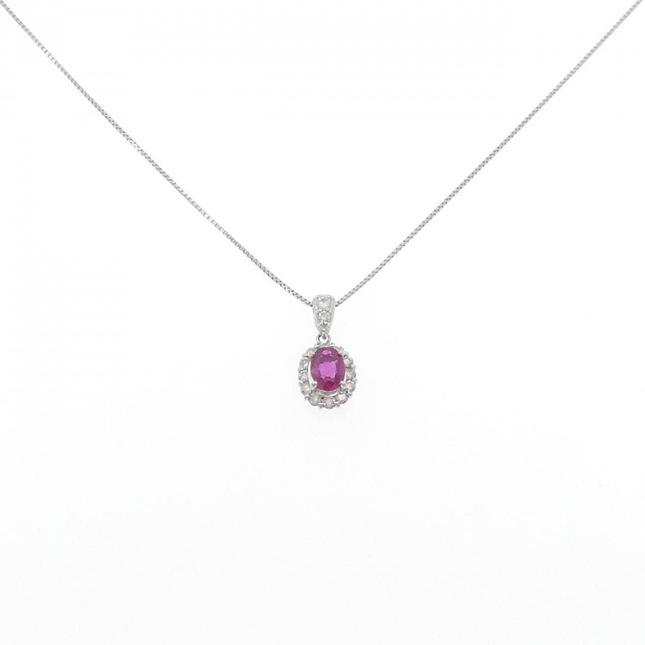 PT900/PT850红宝石项链0.75CT