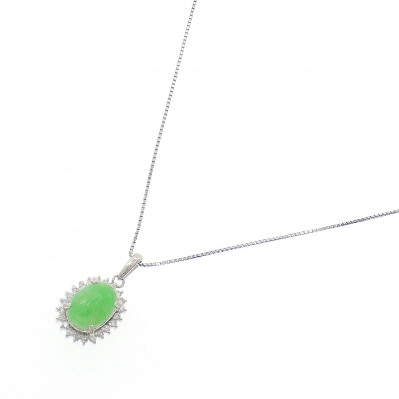 PT900/PT850 ヒスイ ネックレス 2.74CT