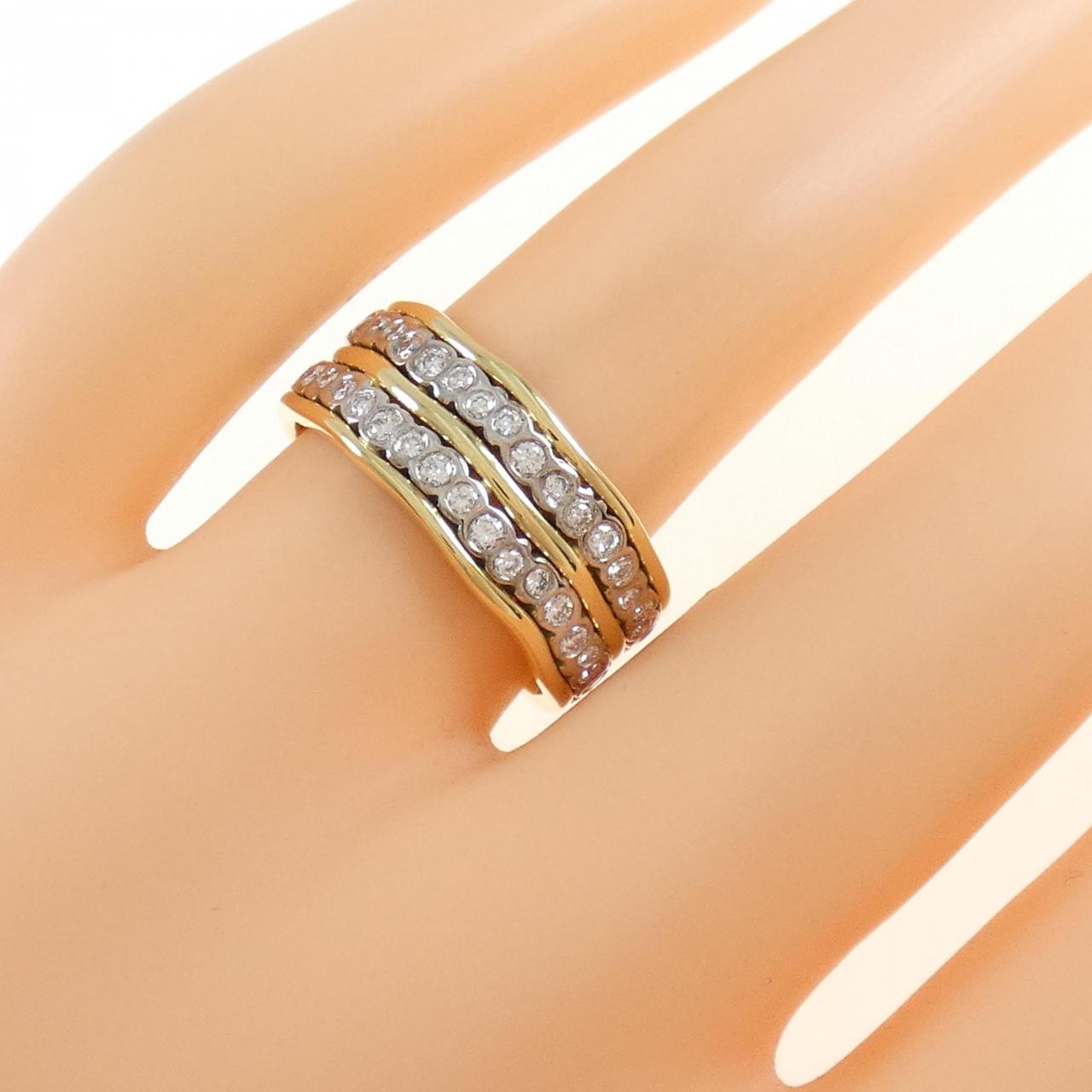 K18YG/K18WG ダイヤモンド リング 0.666CT