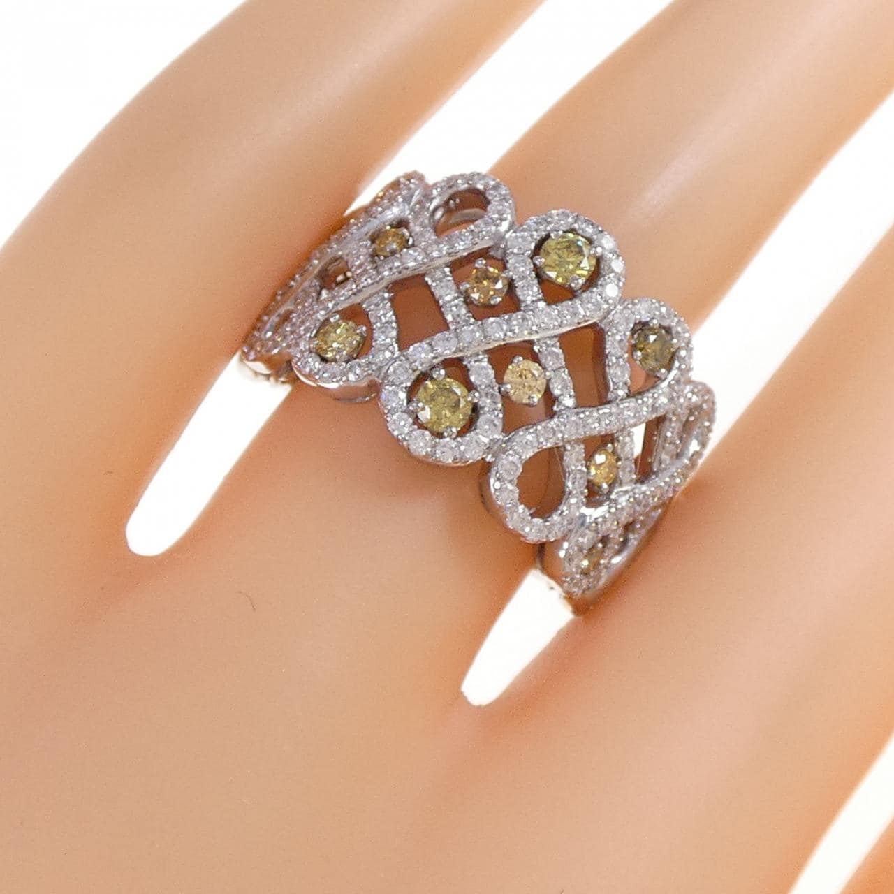 K18WG ダイヤモンド リング 0.39CT