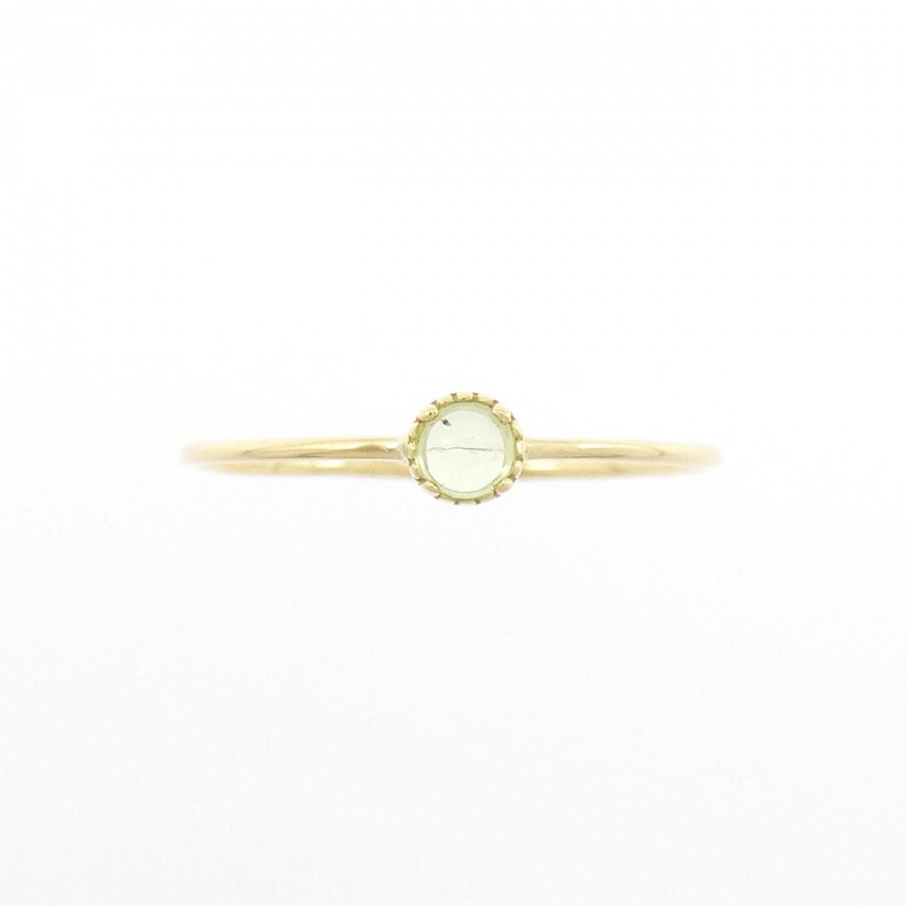 K18YG ペリドット リング