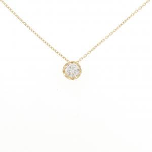 K18YG ソリティア ダイヤモンド ネックレス 0.20CT
