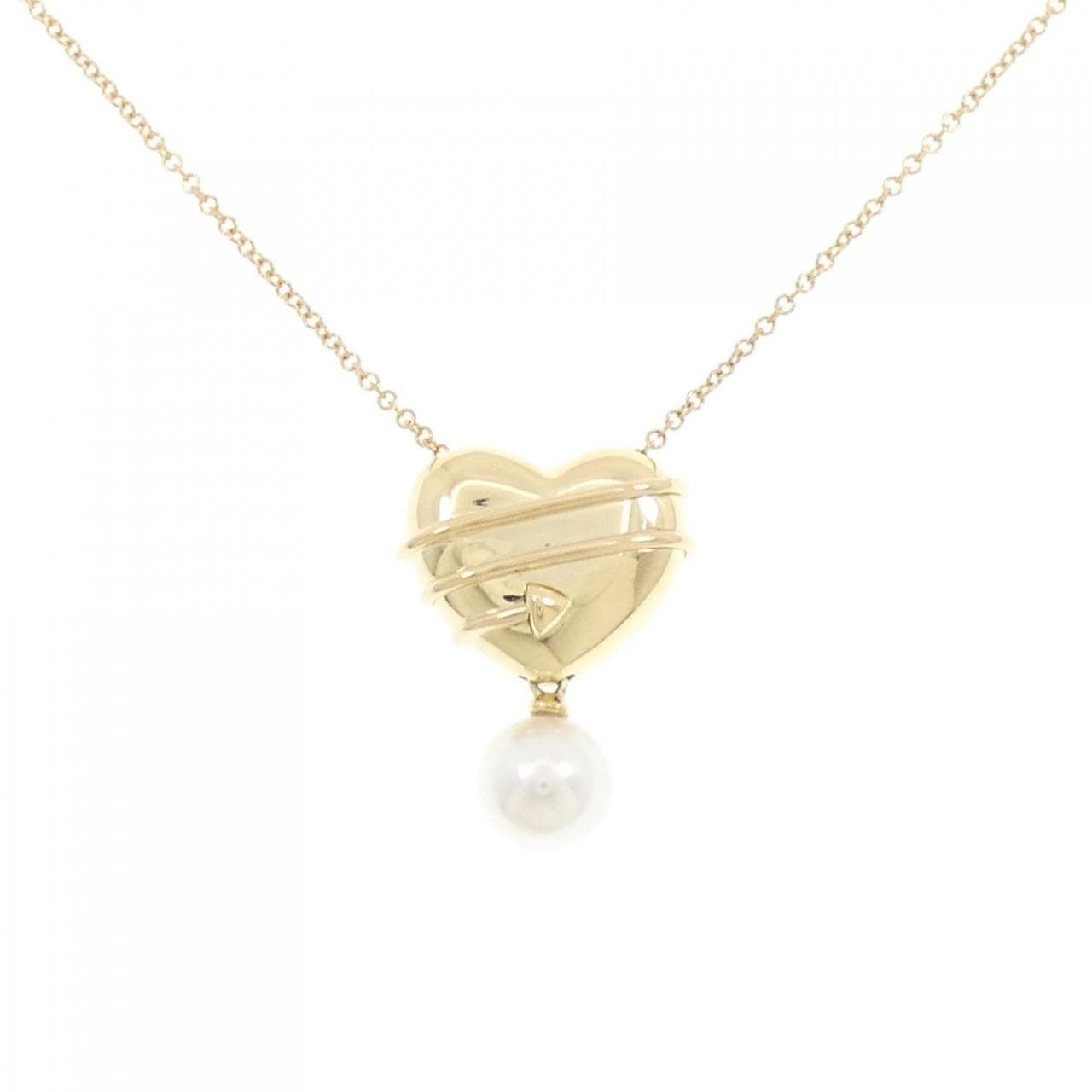 TIFFANY Heart Akoya Pearl Necklace 6.8mm