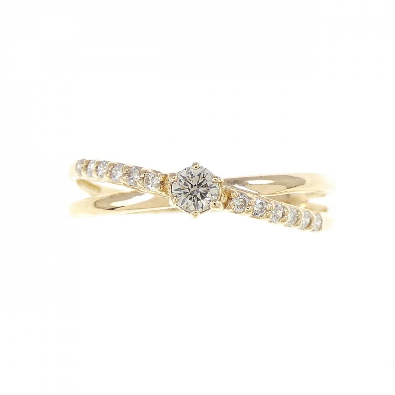 K18YG ダイヤモンド リング 0.18CT