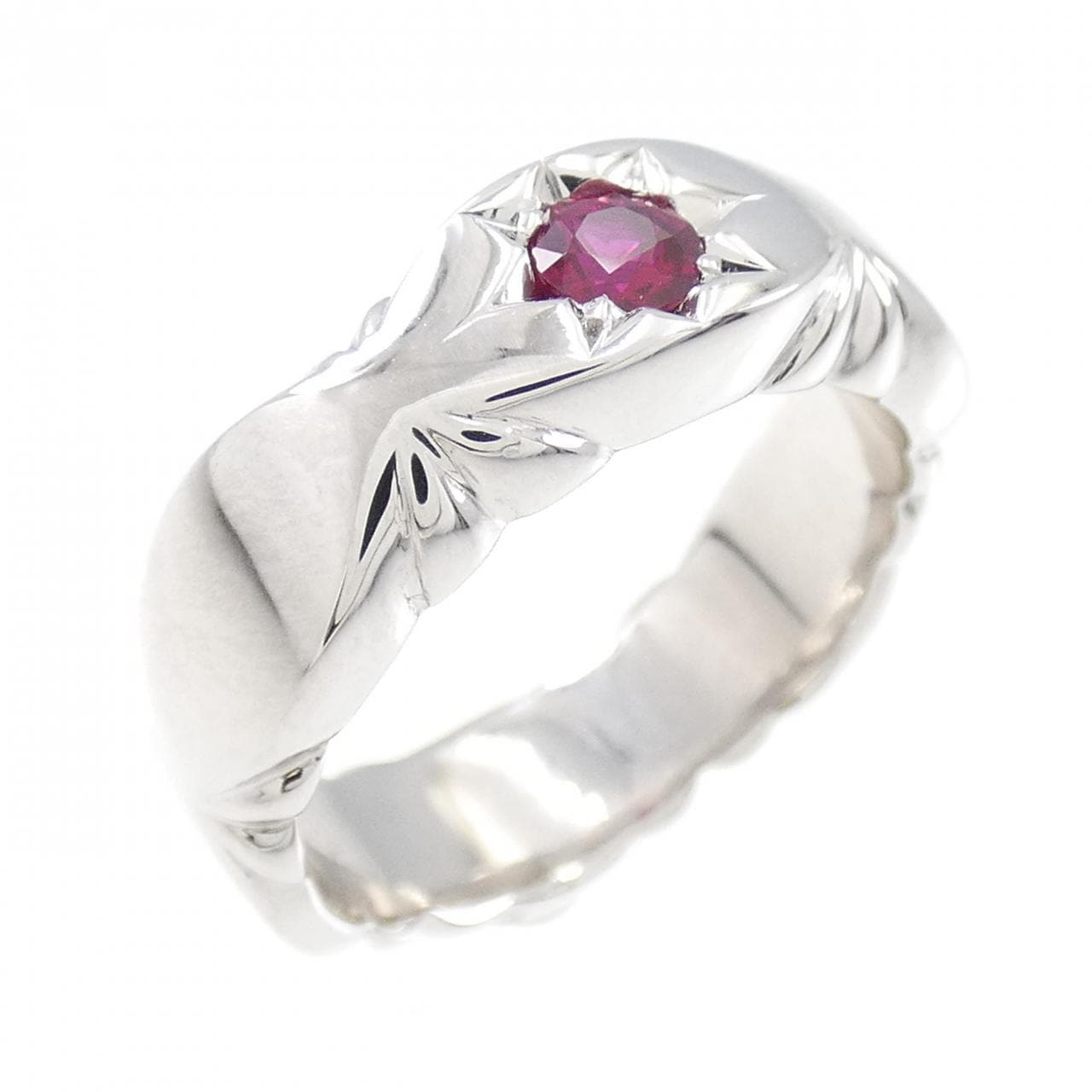 K18WG Ruby Ring 0.22CT