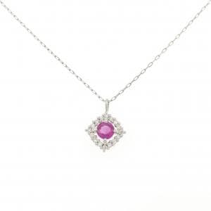 【新品】PT950/PT900 ルビー ネックレス 0.17CT