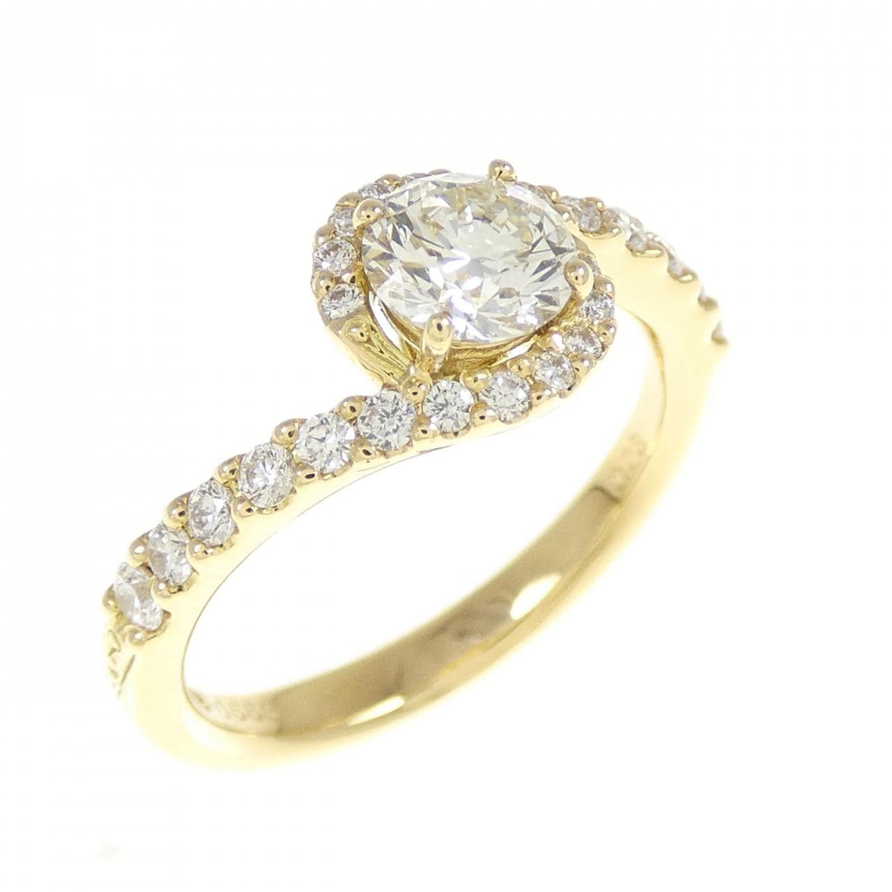 [再加工款] K18YG钻石戒指 0.553CT M SI1 3EXT H&C